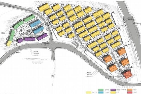 [重庆]高层绿色可持续住宅区规划及叠层别墅设计方案文本（含CAD）-高层绿色可持续住宅区规划及叠层别墅分析图