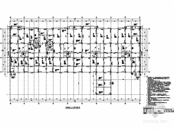 [河南]地上三层框架结构商场结构施工图-北街标高10.970梁平法施工图 