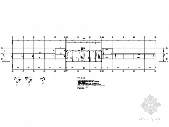 部分框架及部分砖混结构学校运动场看台结构施工图（含建筑图）--0.400m梁配筋图 