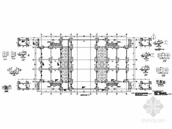 城铁施工CAD资料下载-[河南]单层框架结构城际铁路站房结构施工图