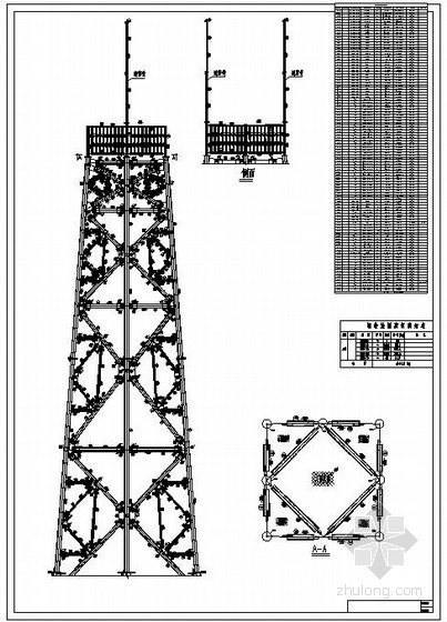 信号塔地基结构设计图资料下载-广西某60米信号塔结构设计图