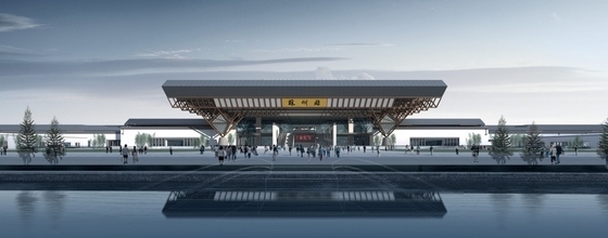[苏州]某火车站建筑方案设计文本（含动画）-效果图