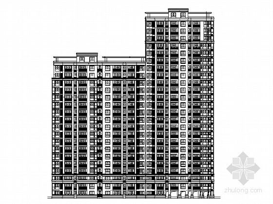 现代中式住宅小区建筑方案资料下载-[安徽]某现代住宅小区住宅楼群13号楼建筑方案图
