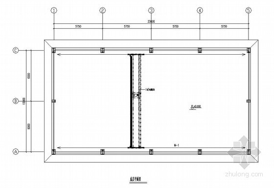12米跨度混凝土梁承重资料下载-12米小跨度钢结构厂房结构设计图
