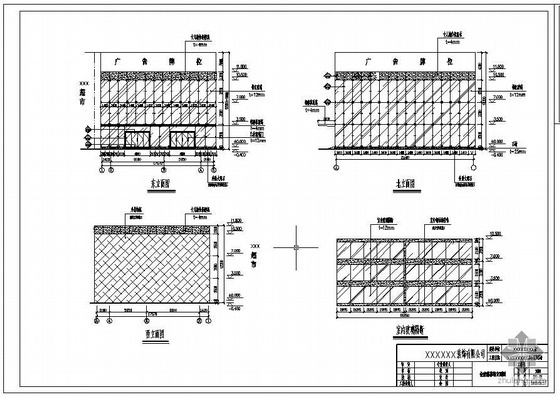 全玻璃幕墙dwg资料下载-某超市全玻璃幕墙工程结构设计图