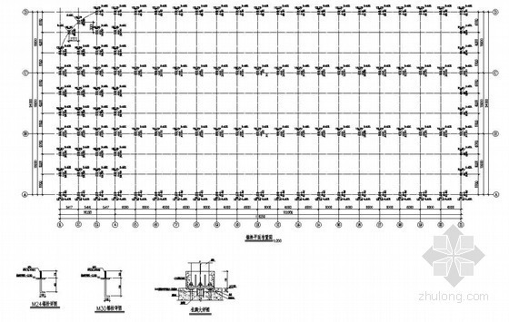 钢结构厂房雨棚节点大样资料下载-[武汉]钢结构新建厂房及办公楼结构设计图