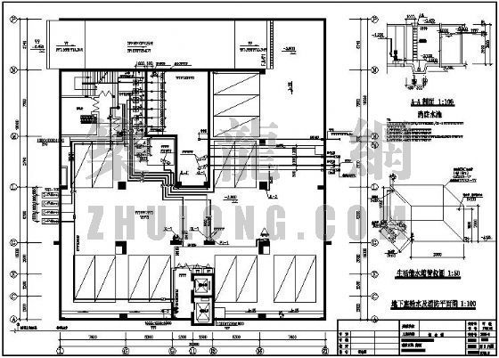 化粪池厕所设计图CAD资料下载-某市劳动就业管理局综合楼给排水设计图
