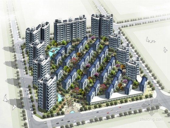 海滩住宅区资料下载-[河北]现代风格住宅区规划及单体设计方案文本(含CAD)