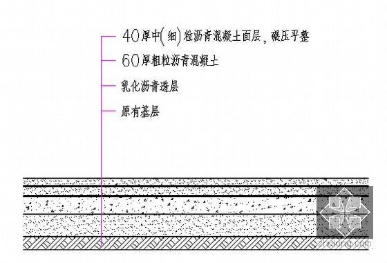 [湖南]小学运动场及校门改造工程工程量清单计价实例（附图纸）-沥青混凝土硬化地面剖面图