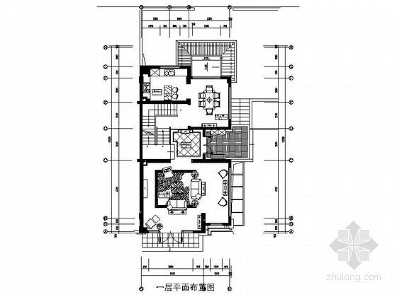 三层美式别墅建筑资料下载-[昆山]美式风情三层别墅A户型样板房设计装修图（含方案）