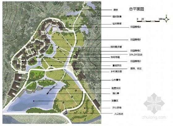 [浙江]滨湖美景旅游度假俱乐部景观设计方案-景观节点图 