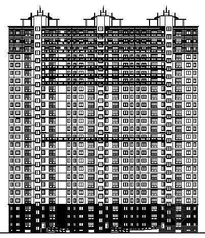 经济适用住房建筑方案资料下载-某二十五层经济适用房住宅楼建筑方案图