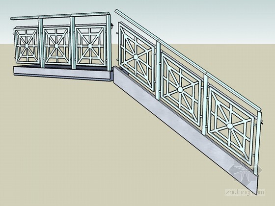 室内外空间融合资料下载-室内外楼梯SketchUp模型下载