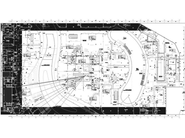 [江苏]文化广场地下建筑通风及防排烟系统设计施工图（人防设计）-地下一层F区消防通风平面图.jpg