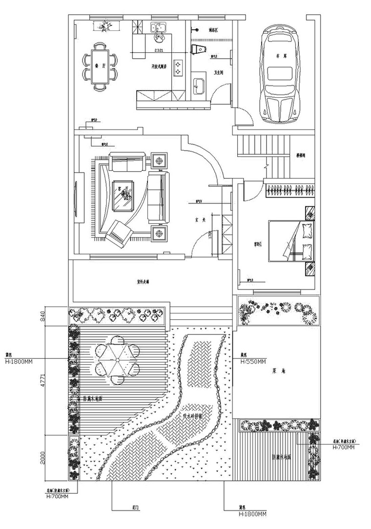 联盟新城330平简欧装修效果图，实用好看设计-郑州建业联盟新城330平方五居室别墅装修案例平面布局方案之1