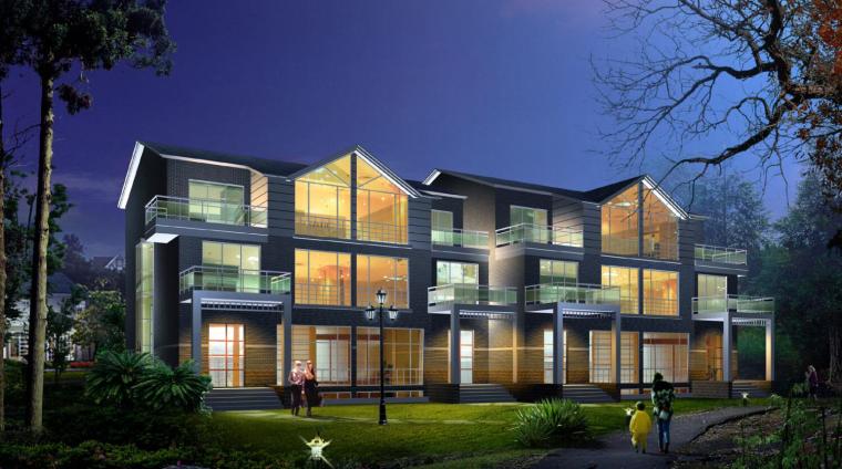 8层半建筑方案效果图资料下载-8个别墅建筑设计方案（包含CAD+效果图）