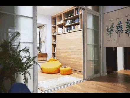 厨房飘窗装修资料下载-86㎡日式风格装修效果图，文艺小清新