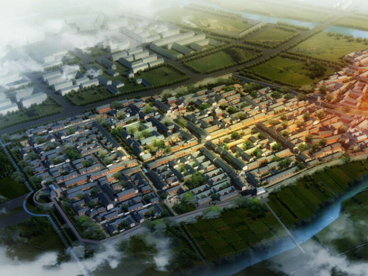 上海古城公园规划资料下载-[江苏]旅游古城修建性详细景观规划设计