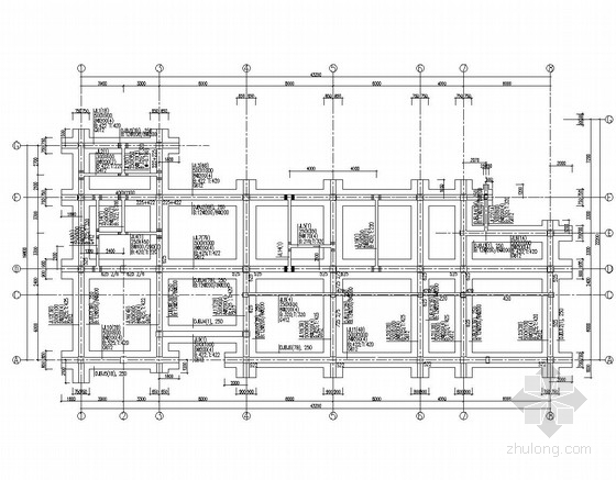 600m3污水池结构图资料下载-三层框架结构污水处理厂管理用房结构图
