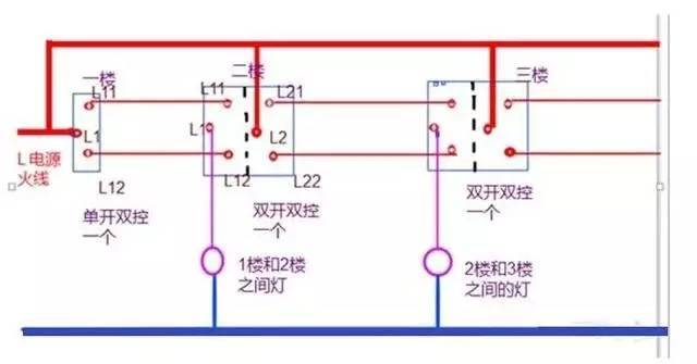 三控开关原理图资料下载-图文|30种常见常见的照明控制原理图