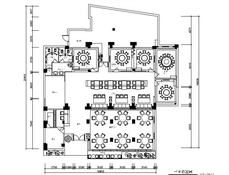 餐厅设计dwg资料下载-[福州]全套的海鲜主题餐厅设计施工图（含效果图）