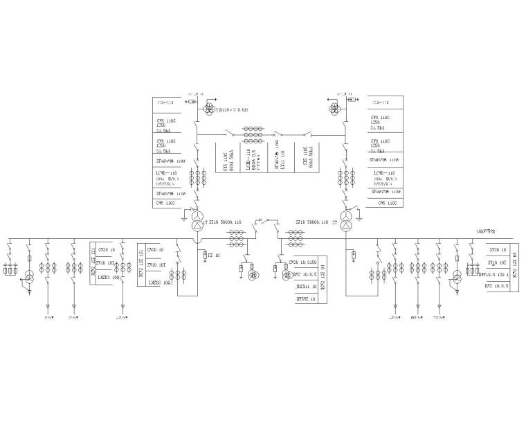 cad变电站图标资料下载-110KV降压变电站设计CAD图