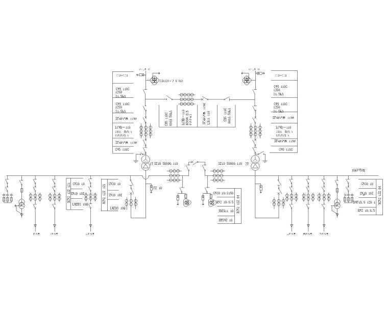 110kv主变电站资料下载-110KV降压变电站设计CAD图