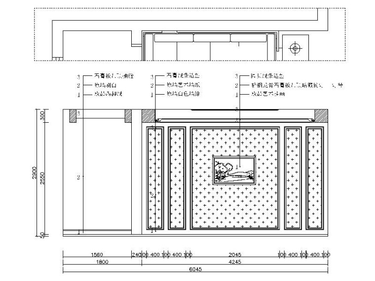 [湖南]简约欧式温馨三居室样板房室内设计施工图（含效果图）-[湖南]简约欧式温馨三居室样板房室内设计立面图