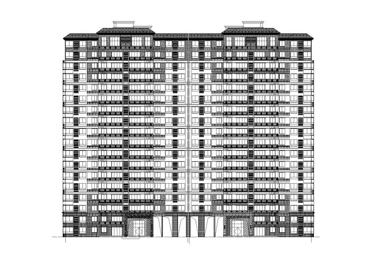 18层剪力墙结构住宅楼建筑结构施工图2014-建筑立面图