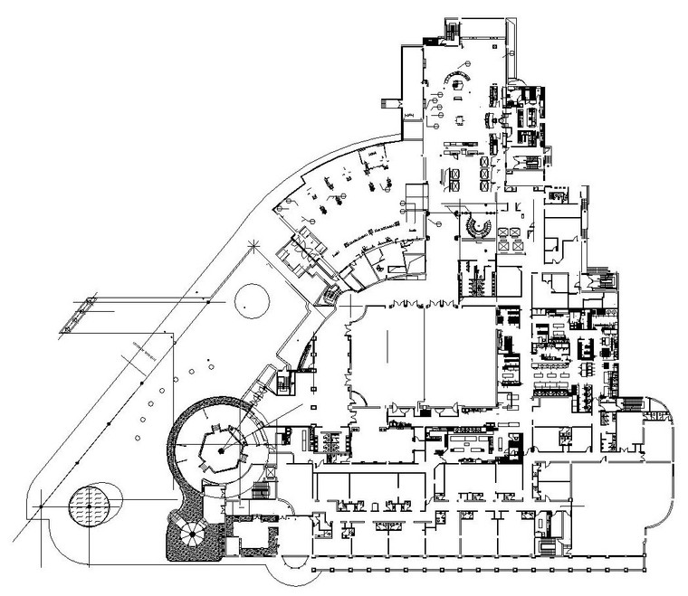 建筑平面图草图资料下载-[广东]深圳皇冠假日大酒店装饰施工图（附实景照片+设计草图）