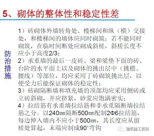 中建三局分享！二次结构砌筑20种常见质量通病及防治_13