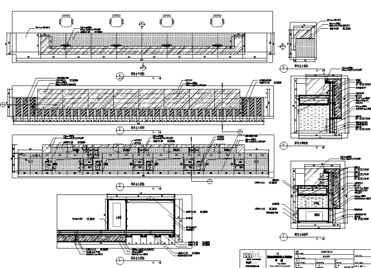 [江苏]弘阳商业购物商场中心空间设计施工图（附效果图）-收银台详图