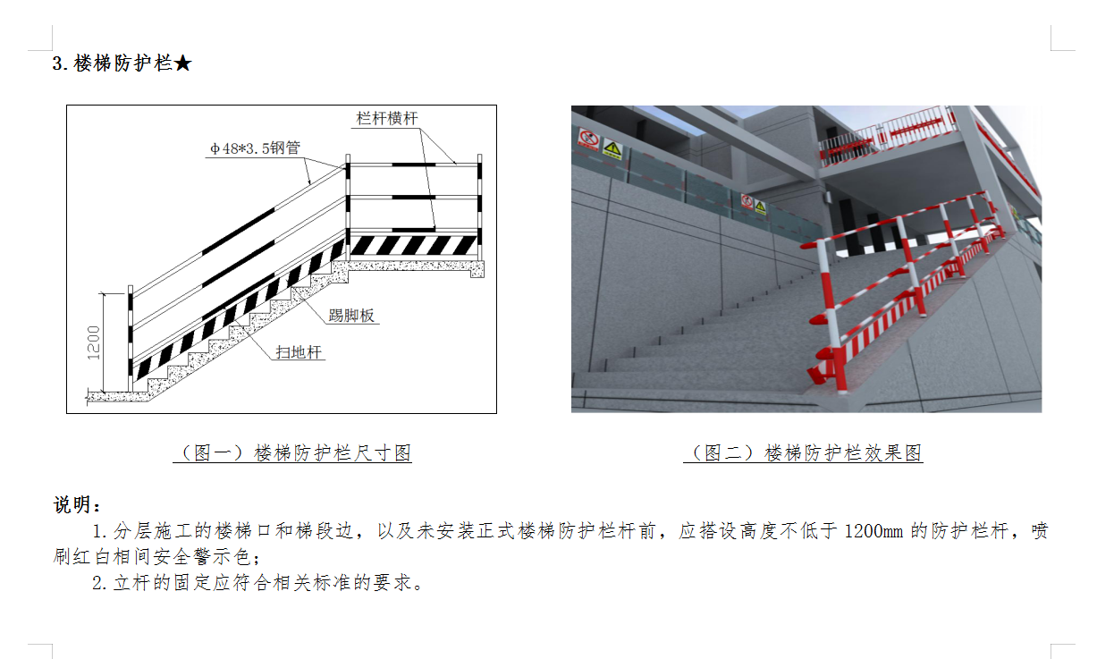 楼梯防护栏杆搭设规范图片