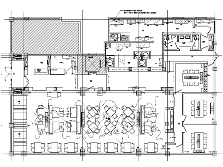 餐饮空间设计平面图资料下载-[河南]五味壹品兰州拉面餐饮空间设计施工图（附效果图）