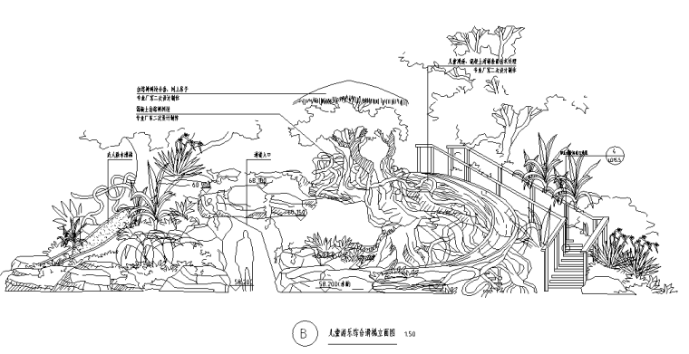 度假村规划总平面cad资料下载-[海南]山地度假温泉酒店度假村景观设计施工图（全套CAD）