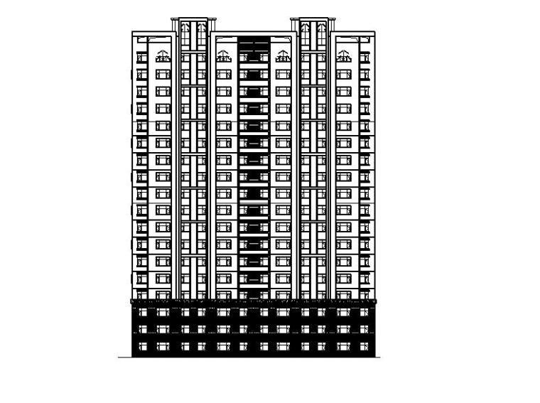 外墙立面效果图资料下载-[宁夏]高层剪力墙结构塔式住宅楼施工图（含效果图及多栋住宅）