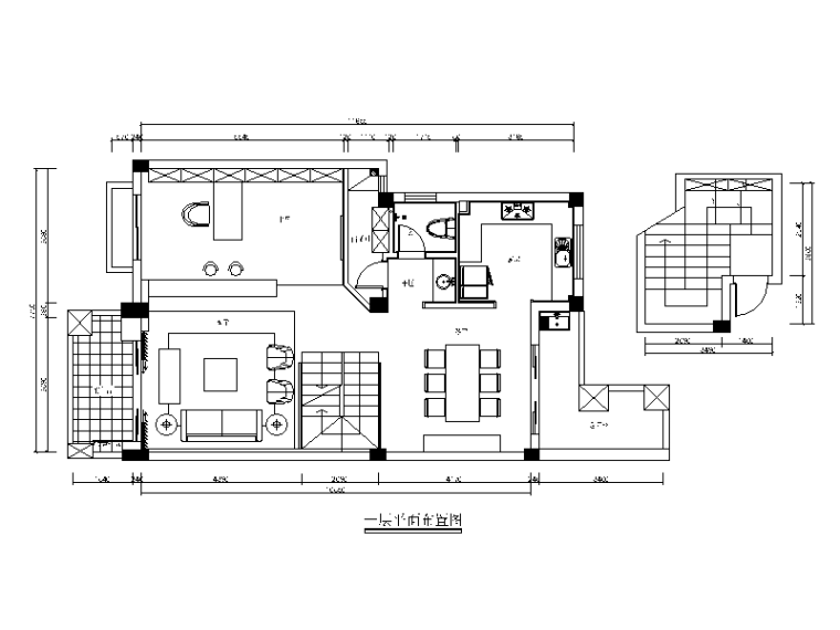 复式楼建筑结构图纸资料下载-[福建]现代风格复式楼设计CAD施工图（含效果图）