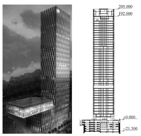 深圳43层超限高层办公楼框架核心筒结构设计_2
