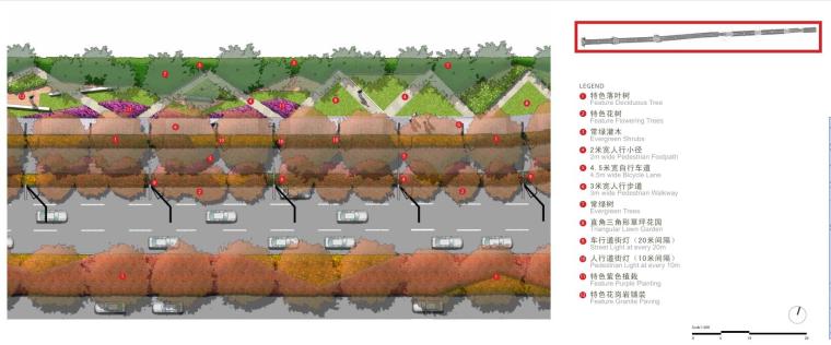 [江苏]科技产业园道路景观方案设计文本（PDF+559页）-放大详图E-典型道路节点