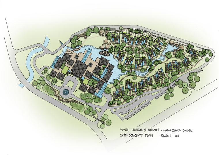 ccd酒店平面方案资料下载-CCD杭州海航酒店概念设计方案（平面、景观设计方案）