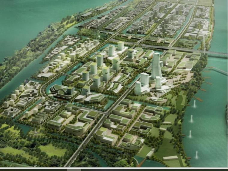 沿江新城规划资料下载-[江苏]生态廊道组成的生态科技岛概念规划范方案文本