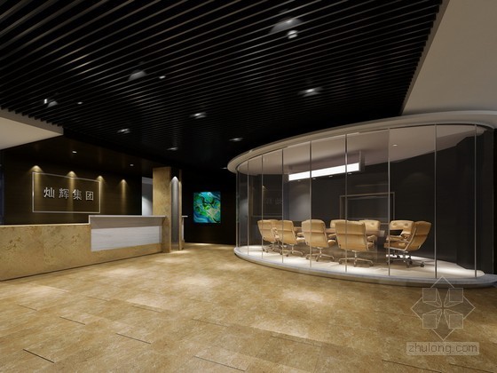 简约现代办公室设计cad资料下载-现代办公室会议室3D模型下载