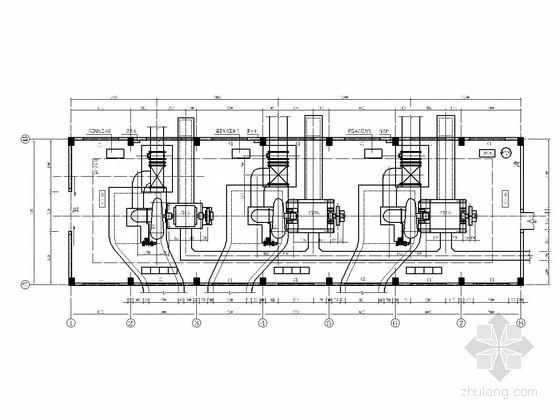 [云南]电站工程初步设计施工图(取水坝 隧洞 电气系统)-主厂房平面施工图 