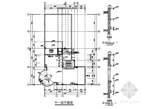 [深圳]高层框架剪力墙结构办公楼建筑施工图-高层框架剪力墙结构办公楼建筑平面图
