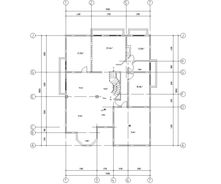 [广东]2层独栋别墅建筑施工图设计-地下室平面图