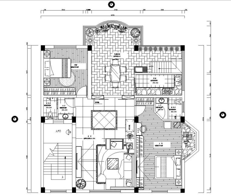 复式楼建筑结构图纸资料下载-复式楼完整室内施工图设计文本