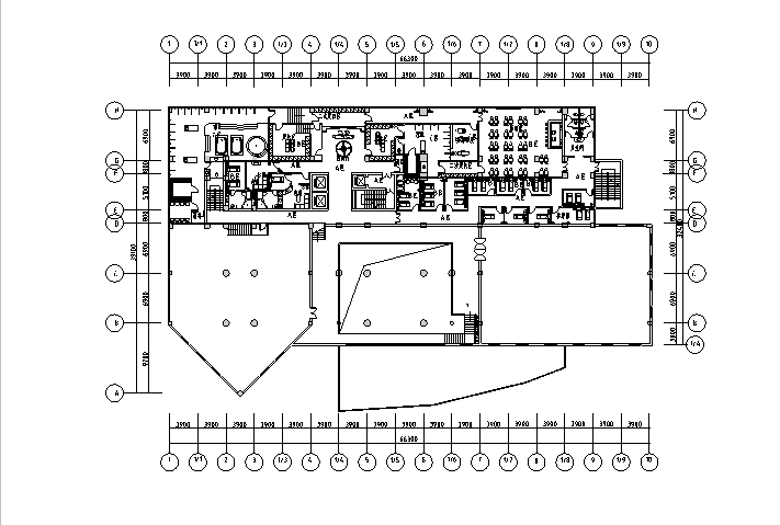 [合集]十套高层现代风格酒店建筑施工图（图纸齐全）-十套高层现代风格酒店建筑平面图