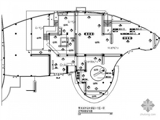 隔断设计cad资料下载-沙发商场二区一层造型隔断设计图