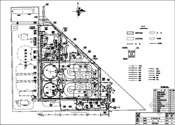 污水处理站总图资料下载-东莞某污水处理厂总图