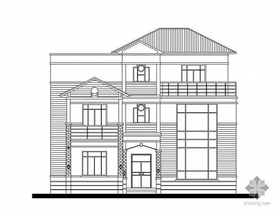 160平方三层别墅资料下载-某三层带屋顶花园别墅建筑施工图(含效果图)